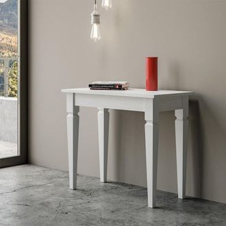 Itamoby Tavolo Consolle salerno Allungabile In Legno Per Sala Da Pranzo -allungabile Fino A 308 Cm / Bianco Frassino