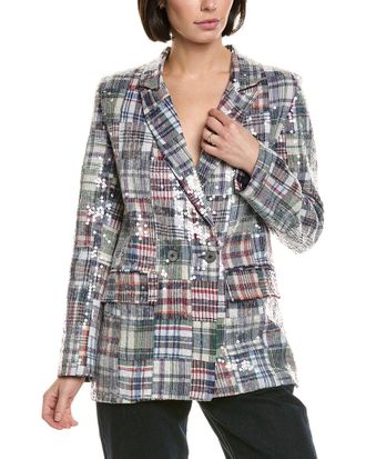 Cynthia Rowley Sequin Madras Blazer