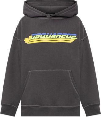 Dsquared2 Hooded Sweatshirt - Heren - Sweatshirts & Hoodies - Grijs - Maat: 2XL Katoen