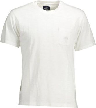 La Martina Wit Katoenen T-Shirt - Heren - T-shirts - Wit - 3XL - Katoen - Tops