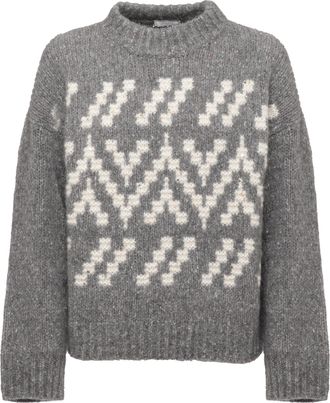 PESERICO Alpaca Blend Sweater With Geometric Sequin Detail