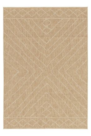 AFK Living Alfombra de interior y exterior estilo slowlife beige 200 x 290 cm