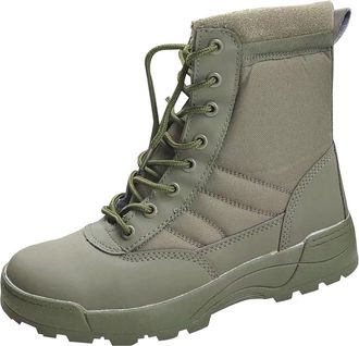 Generic Tactical Military Boots For Men - Outdoor Hiking Combat Army Booties Tactical Boots With Side Zip For Work Non Slip Comfortable Lightweight Combat Wor