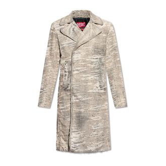 Diesel Coat D-Isco-Fsg - Heren - Mantel - Grijs - S - Katoen - Jassen