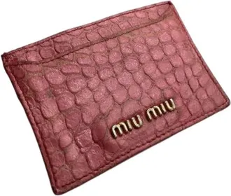 Miu Miu Pre-owned Wallets, female, Pink, Size: ONE SIZE Pre-owned Leather Wallet