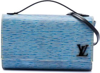 Louis Vuitton Pre-owned Clery - Dames - Vintage Handtas - Blauw - ONE Size - Leer - Vintage