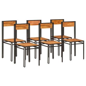 vidaXL Vidaxl - Sillas De Comedor 6 Unidades Madera Maciza De Acacia