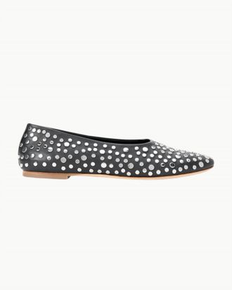 Staud Womens Alba Ballet Flat Shoes In Rivets