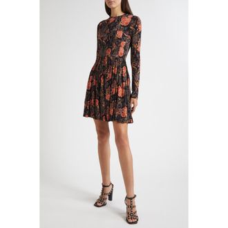 Ulla Johnson Bendetta Floral Print Long Sleeve Minidress in Night Lily at Nordstrom Rack, Size Petite