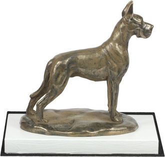 OEM Gran Dan&eacute;s I: Estatuilla De Perro, Figura Sobre Una Base Blanca, Trofeo Para Una Exposici&oacute;n De Perros De Art-dog