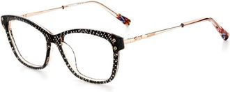 Missoni Glasses, female, Multicolor, Size: ONE SIZE Bicolor Acetate Frames with Blacknude Dial
