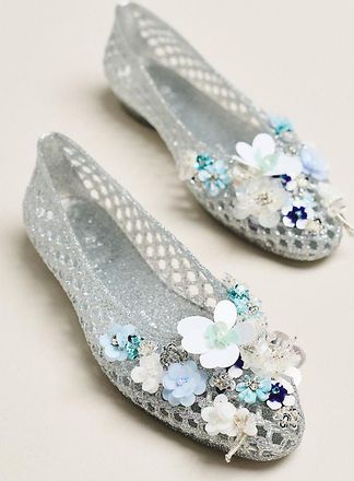 Anthropologie Heavenly Jelly Marigold Jelly Flats