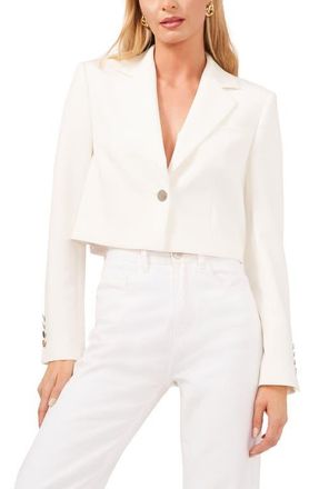Vince Camuto Washed Twill Crop Blazer in New Ivory at Nordstrom, Size 0