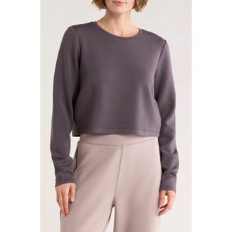 Spanx Long Sleeve Knit T-Shirt in Storm at Nordstrom Rack, Size X-Small