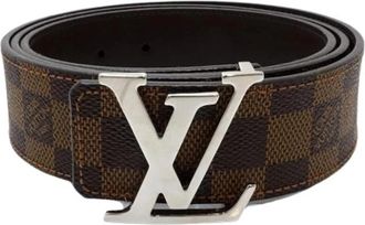 Louis Vuitton Pre-owned Damier Standard Riem - Dames - Vintage Accessoires - Bruin - ONE Size - Vintage