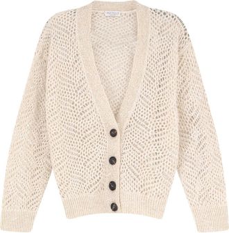 Brunello Cucinelli Cardigan - Dames - Vesten - Beige - XL - Truien & Vesten