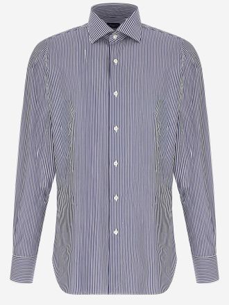 Finamore Cotton Shirt With Striped Pattern