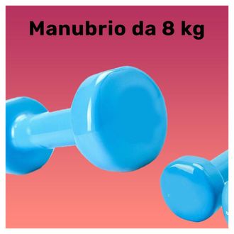 Trade Shop Trade Shop - Manubrio Singolo 8 Kg In Vinile Allenamento Esercizi Casa Palestra Workout Fit