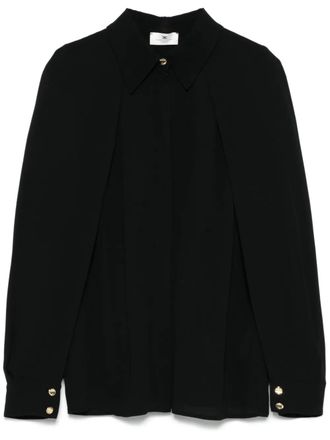 Elisabetta Franchi Cr&ecirc;pe overhemd - Zwart