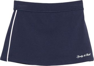 Sporty & Rich Signature Logo Court Logo-print Performance Skirt