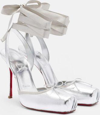 Christian Louboutin Cassia metallic leather pumps