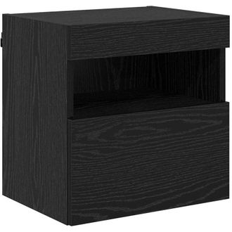 vidaXL Gabinetes de pared para TV 2 pcs Roble Negro 40 x 30 x 40 cm vidaXL
