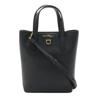 Ferragamo Pre-owned Leather 2way Shoulder Bag - Dames - Pre-owned - Zwart - Maat: ONE Size Leer