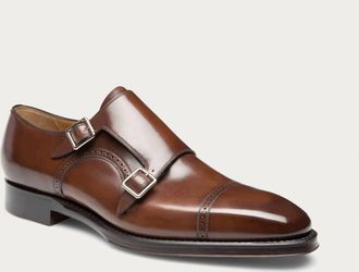 Bally Mens Brown Scardino Leather Monk Shoe