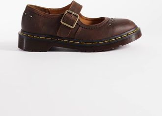 Dr. Martens Dr. Martens - Mary Jane - Scarpe marrone scuro con fiori in rilievo