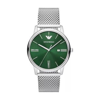 Emporio Armani Accessoires, Heren, Grijs, ONE Size, Minimalistische Horloge