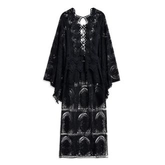 Essentiel Maxi Dresses, female, Black, S, Hissouri Crochet Maxi Dress