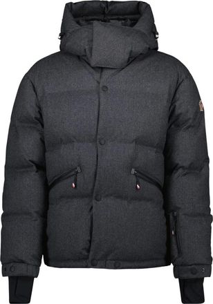 Moncler Ski Jackets, male, Gray, Size: 2XL Krun Down Jacket