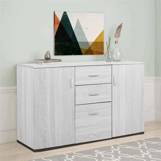 Dmora Dmora Aparador Moderno Con 3 Puertas Y 2 Cajones, Buffet De Cocina, Aparador Con Estantes Y Estantes, Made In Italy, Mobiliario Moderno, 120x40h83 Cm,