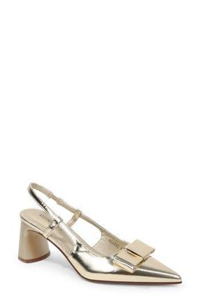 Berness Block Heel Slingback Sandal in Gold at Nordstrom Rack, Size 5.5