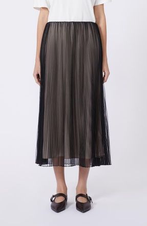 Max Mara Baby Pleated Maxi Skirt in Black at Nordstrom, Size X-Large