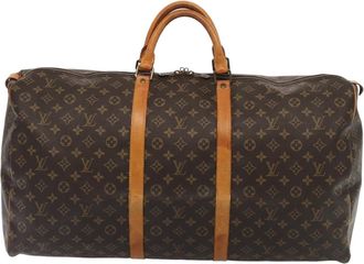 Louis Vuitton Keepall 60 Brown Canvas Travel Bag (Pre-Owned)