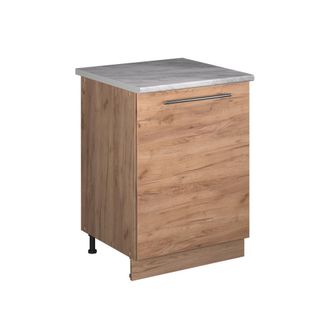 Vicco Mueble Bajo De Cocina Fame-line, Roble Dorado/roble Dorado, 60 Cm 1 Puerta Con Encimera, Vicco