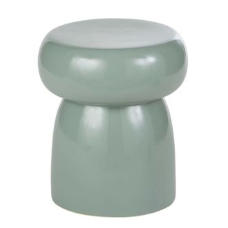 Maisons du monde Mesa auxiliar de porcelana verde agua
