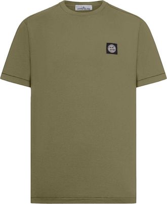 Stone Island Logo Cotton T Shirt