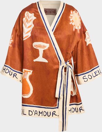 Alemais Soleil D & apos;Amour Wrap Mini Dress
