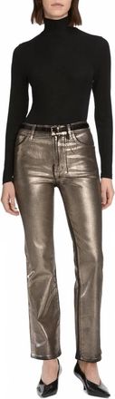 Frame Denim The Reboot Crop Jeans In Champagne Coated