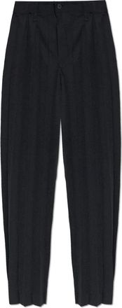 Issey Miyake Geplooide Broek - Heren - Straight fit broeken - Zwart - M - Polyester - Broeken