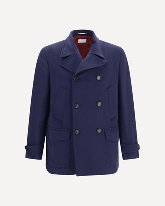Brunello Cucinelli Double-breasted wool Coat Male 50