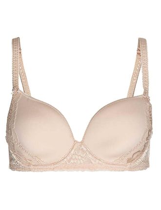 Simone P&eacute;r&egrave;le Womens 12H315 Promesse 3D Spacer T-shirt Bra - Beige Polyamide - Size 36E