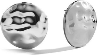 BaubleBar Odette Hammered Disc Earrings in Silver at Nordstrom