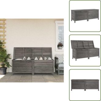 vidaXL The Living Store Contenitore da Giardino Antracite 150x50x56,5 cm Massello Abete - Contenitore in legno