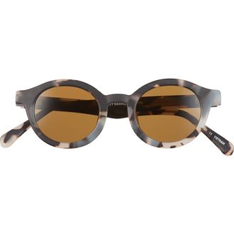 Eyebobs TV Party 41mm Polarized Round Sunglasses in Matte Grey Tort /Brown at Nordstrom