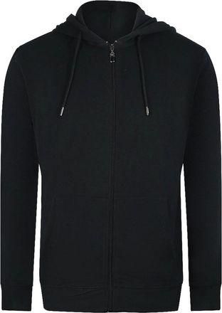 Roberto Cavalli Mens Cavalli Class Bold Floral Logo Black Zip-Up Hoodie - Size: 38