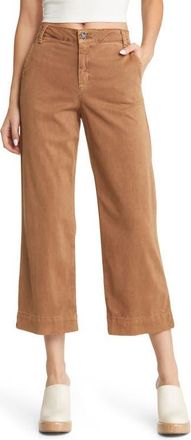 Bella Dahl Saige Wide Leg Crop Pants in Warm Copper at Nordstrom, Size 24