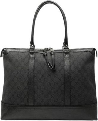 Gucci Pre-owned Denim Tote Bag - Dames - Vintage Shopper - Zwart - ONE Size - Denim - Vintage